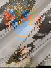 Large June McKenna Santa's Hot Air Balloon Signed Limited Edition. Vintage