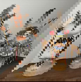 2 Southwestern Kachinas Artist Signed