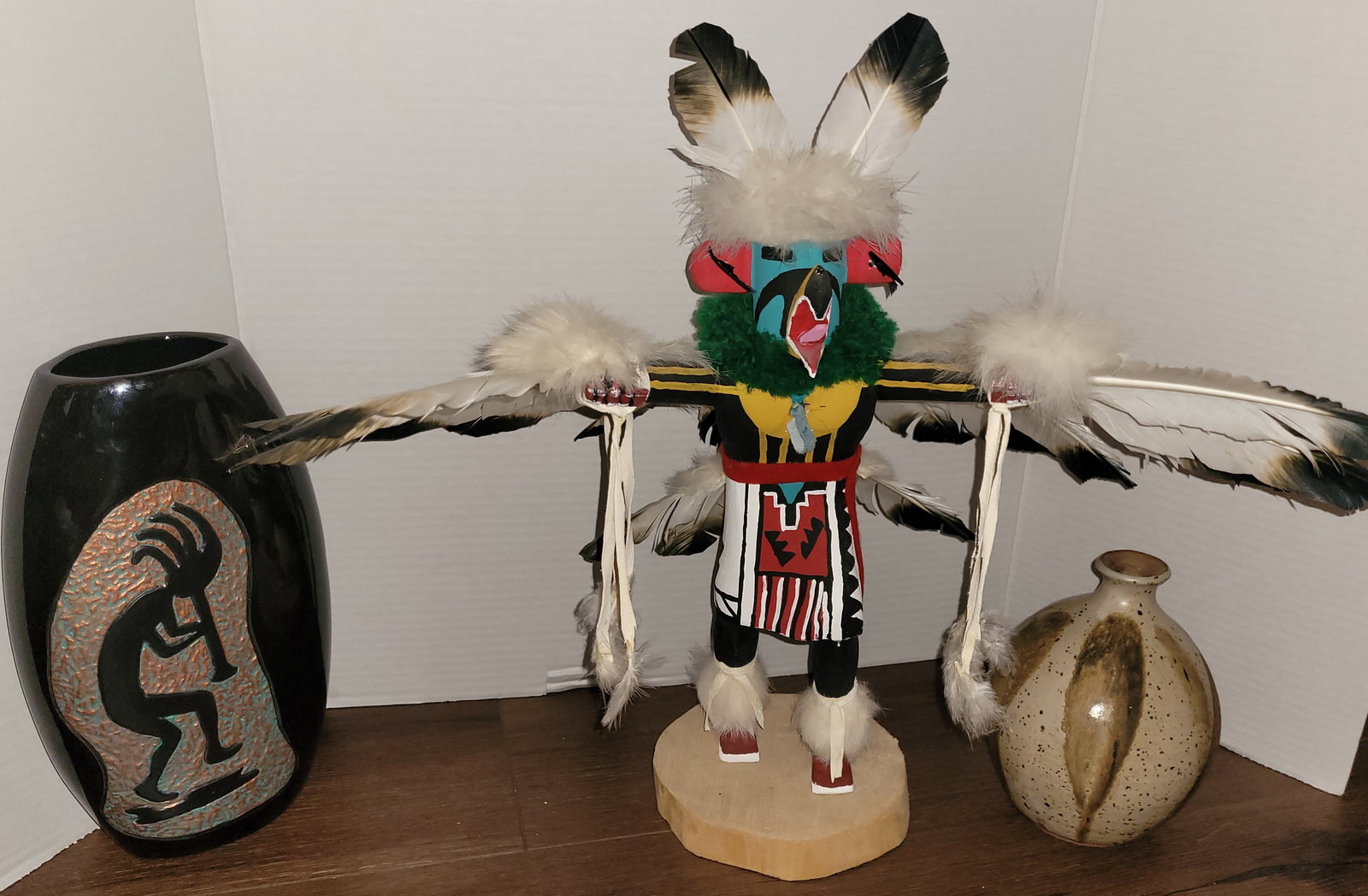 Kachina and Southwestern Decor Lot Vase, Pottery (1 of 10)