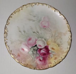 Vintage Limoges France T&V Signed Handpainted Plate/Platter