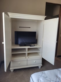 Thomasville Impressions Shabby Chic White Armoire