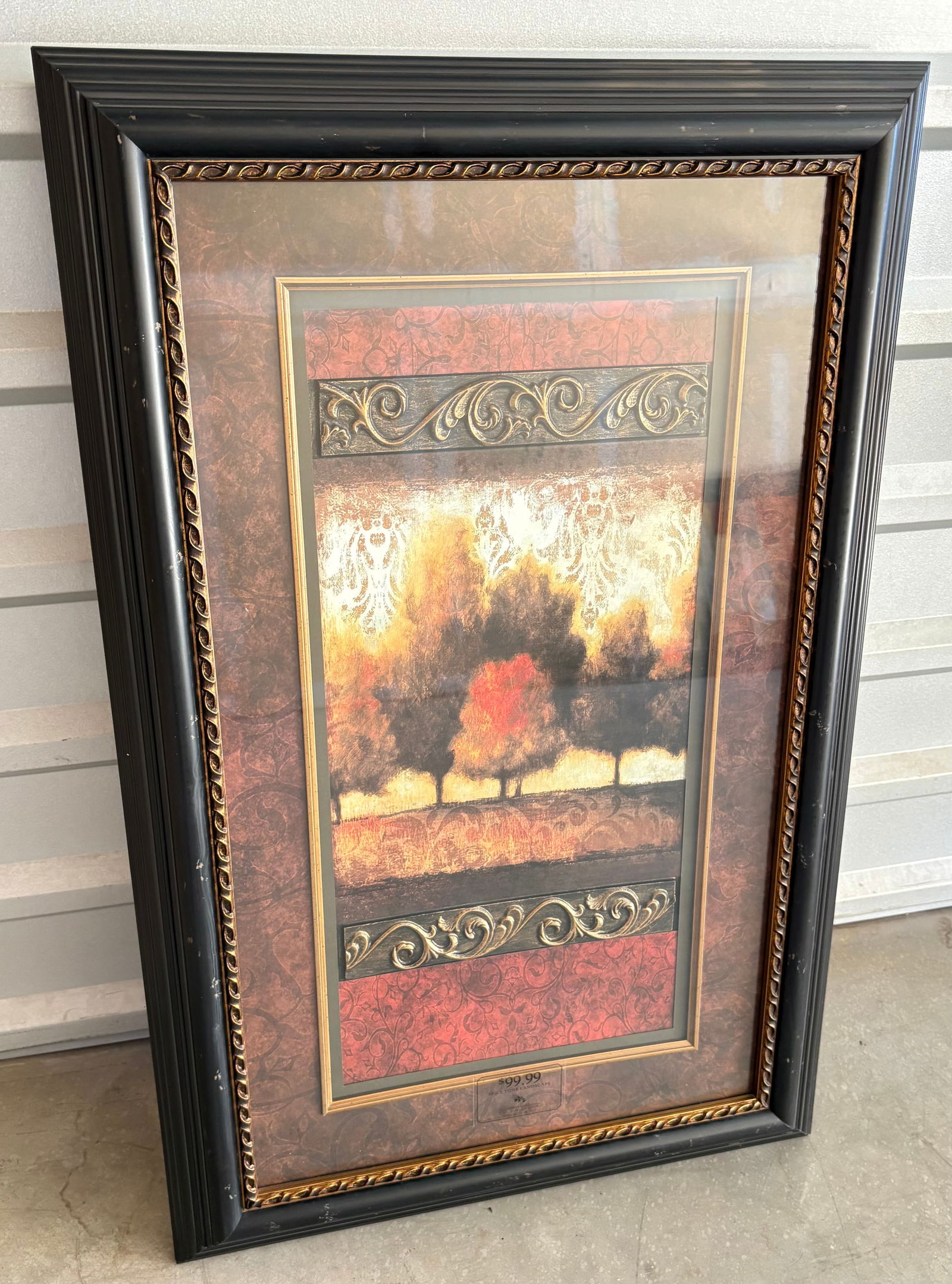 Trees, Scrolls Framed Picture - 2