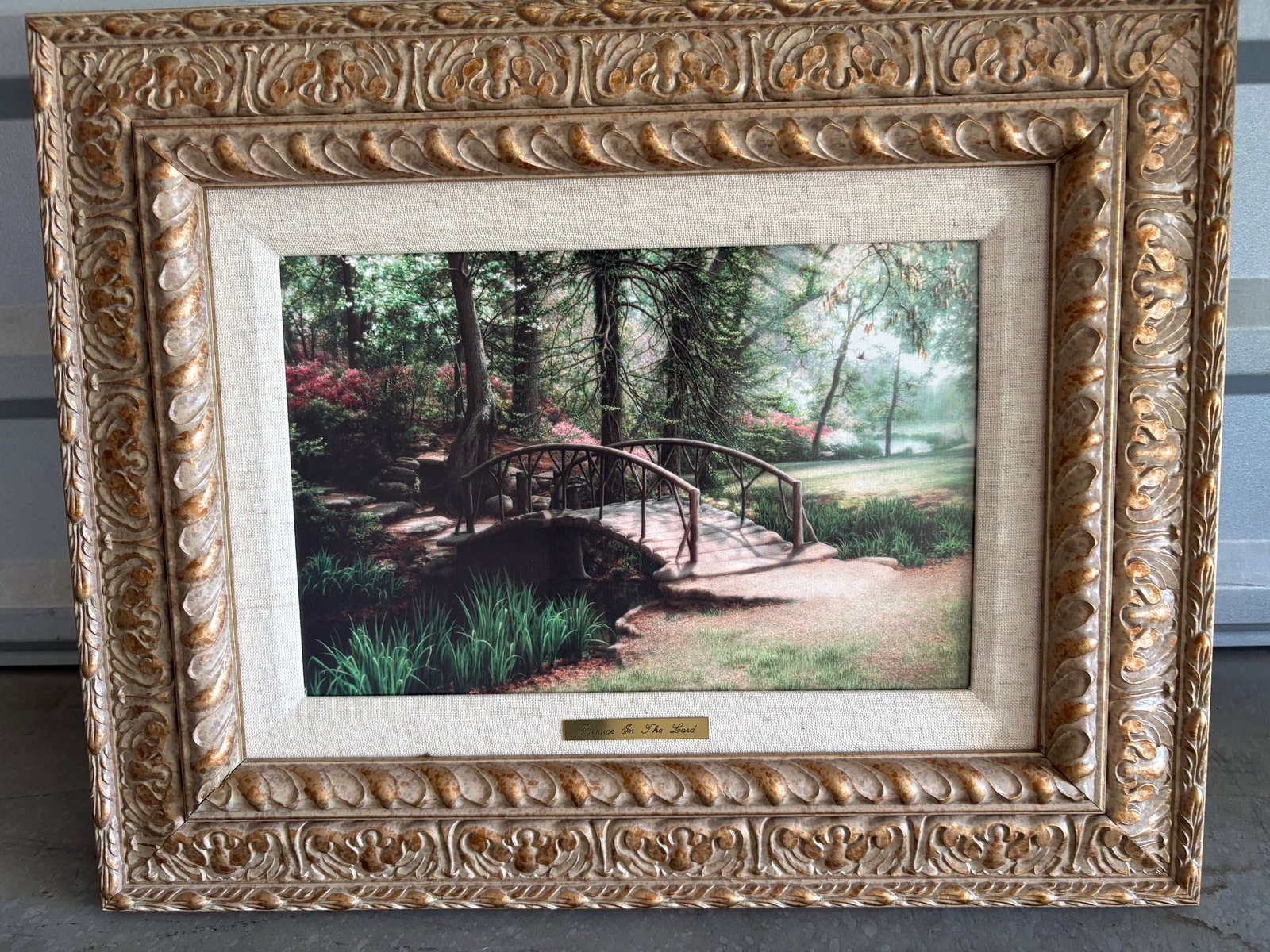 Carpentree Rejoice In The Lord Framed Picture: 16x19.5x3