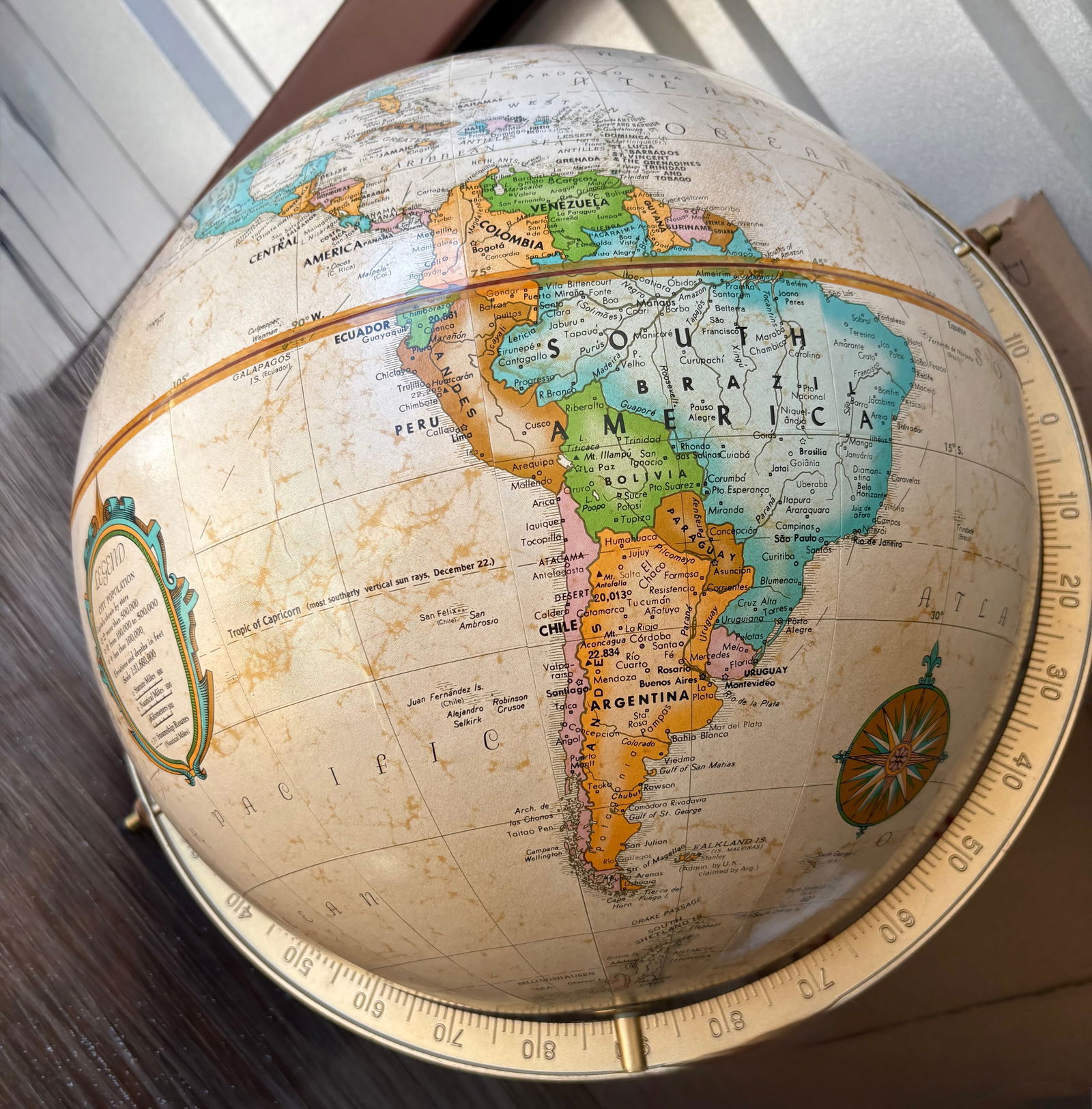 World Globe with Wood Frame (1 of 2)