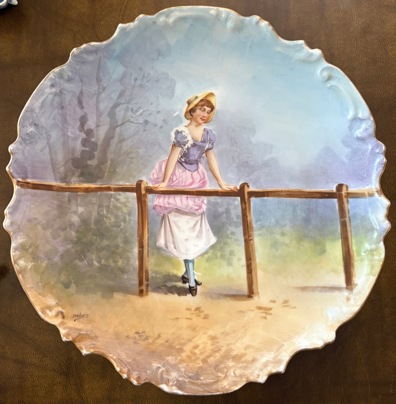 French Limoges Plate, Holder and B & H Tray (1 of 5)