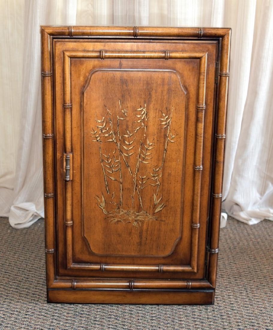 Bamboo Design One Door, One Shelf Cabinet (1 of 4)