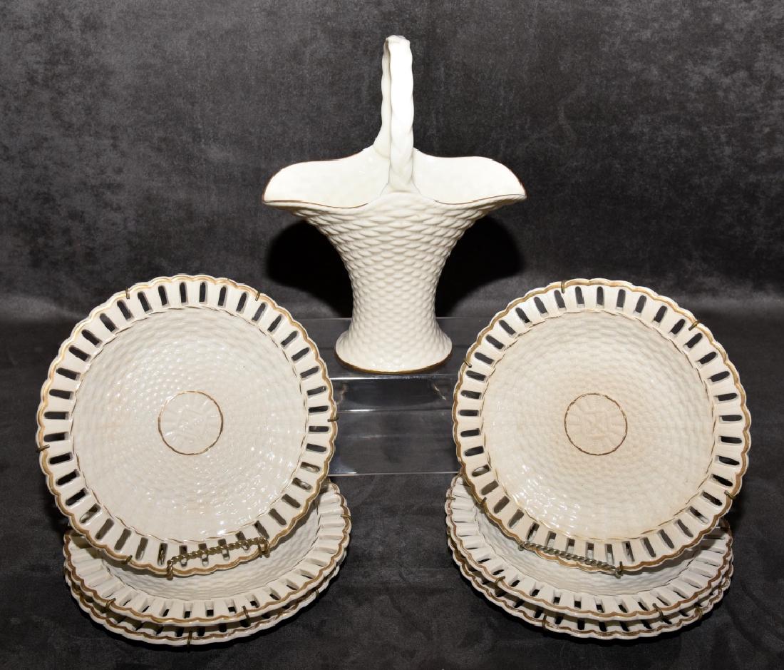 Lenox Basket & 6 Basket Weave Plates (1 of 3)