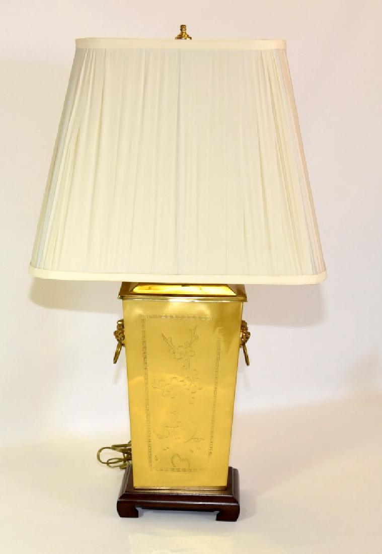Bright Brass Oriental Design Lamp (1 of 4)