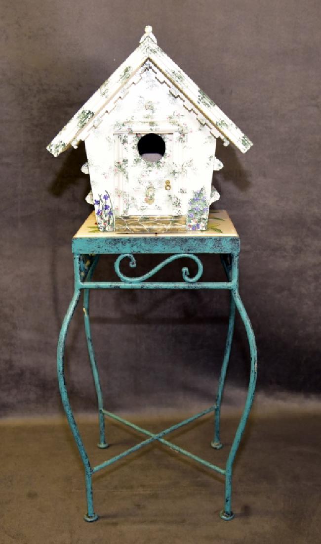 Tile Top Table & Bird House (1 of 6)