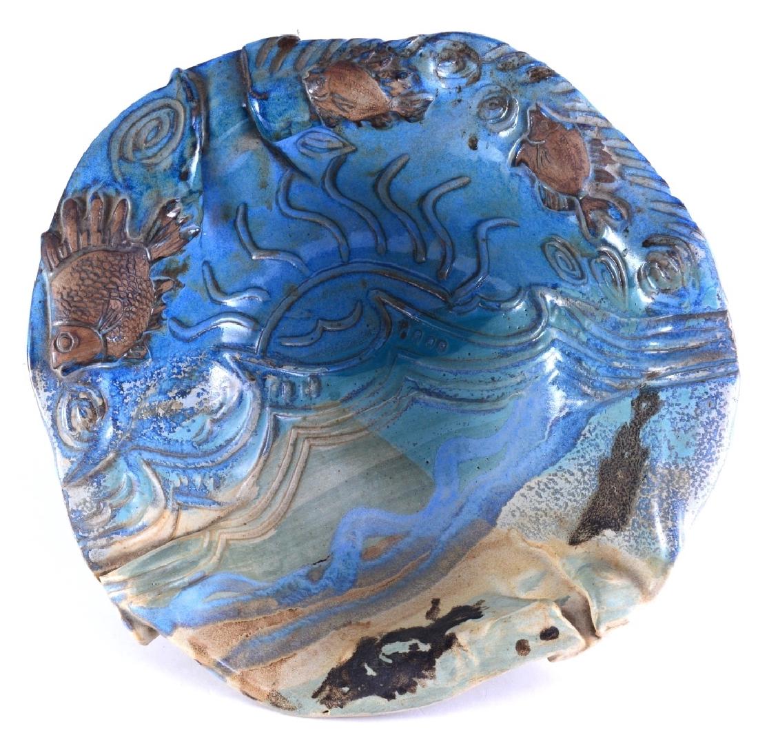 Large Signed Sealife Ceramic Bowl (1 of 6)