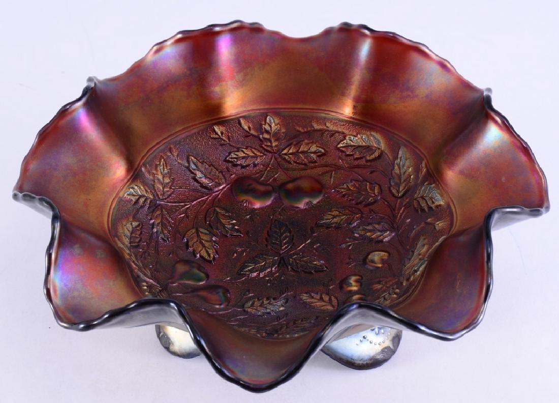 Northwood Three Fruits Medallion Amethyst Bowl (1 of 4)