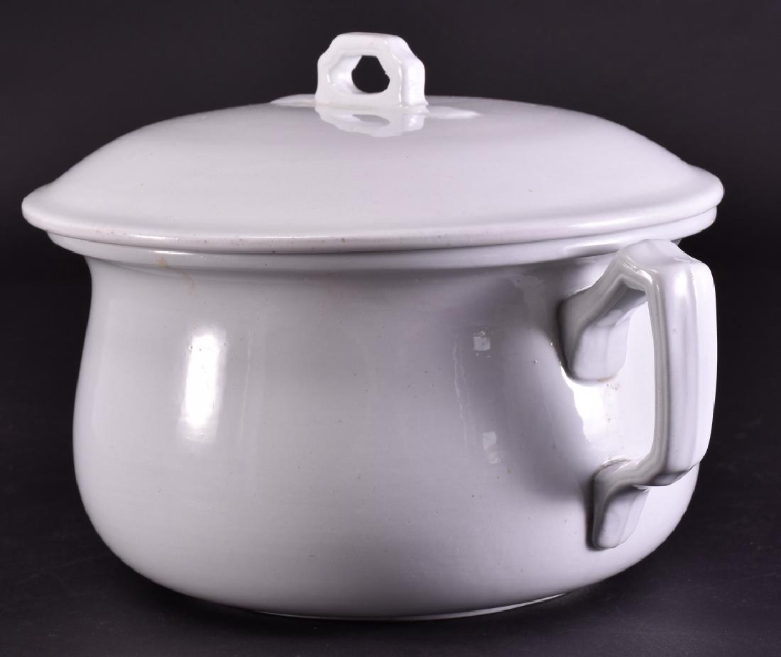 J. G. Meakin White Ironstone China Chamber Pot (1 of 4)