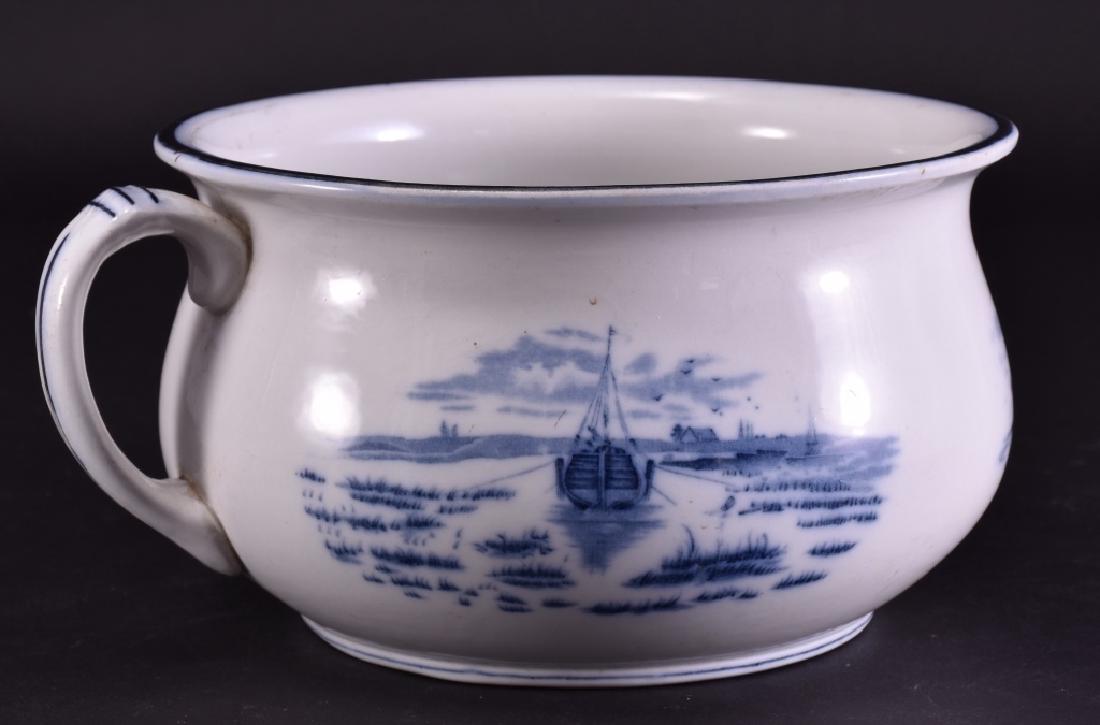 Vintage Booths English Blue & White Chamber Pot (1 of 4)