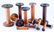 11 Vintage Varying Size Wood Mill Bobbins