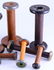 11 Vintage Varying Size Wood Mill Bobbins - 3