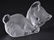 Frosted Viking Glass Paperweight/Bookend Cat - 2