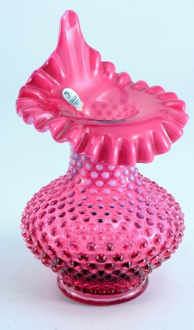 Fenton Pink Hobnail Jack in the Pulpit Vase (1 of 5)