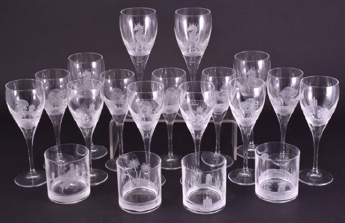 Etched Crystal Sea Life Stemware and Tumblers (1 of 6)