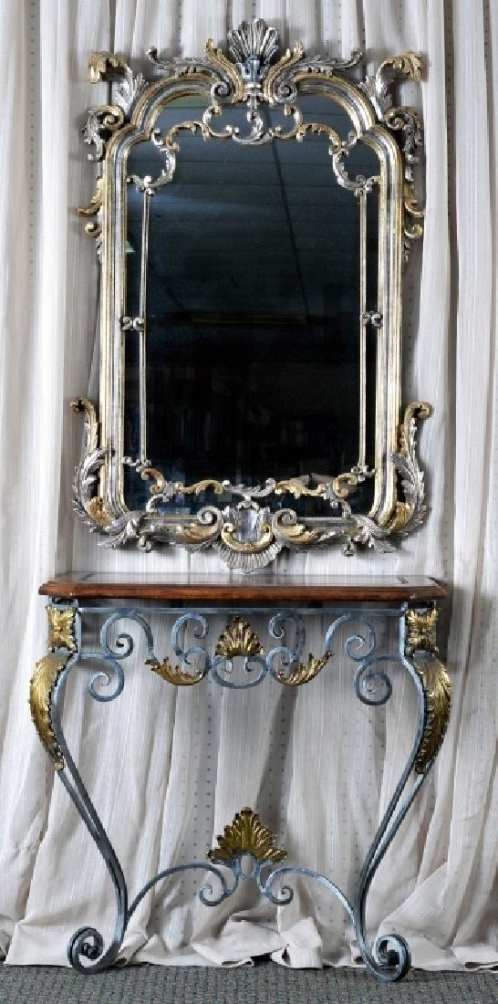 Console Table w/Baroque Style Mirror (1 of 10)