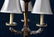 Pair Copper Tone 4-Arm Candelabra Style Lamps - 3
