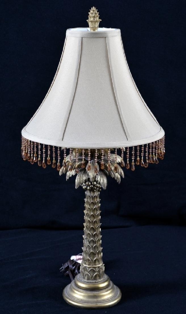 Palm Tree Lamp w/Beaded Shade (1 of 3)