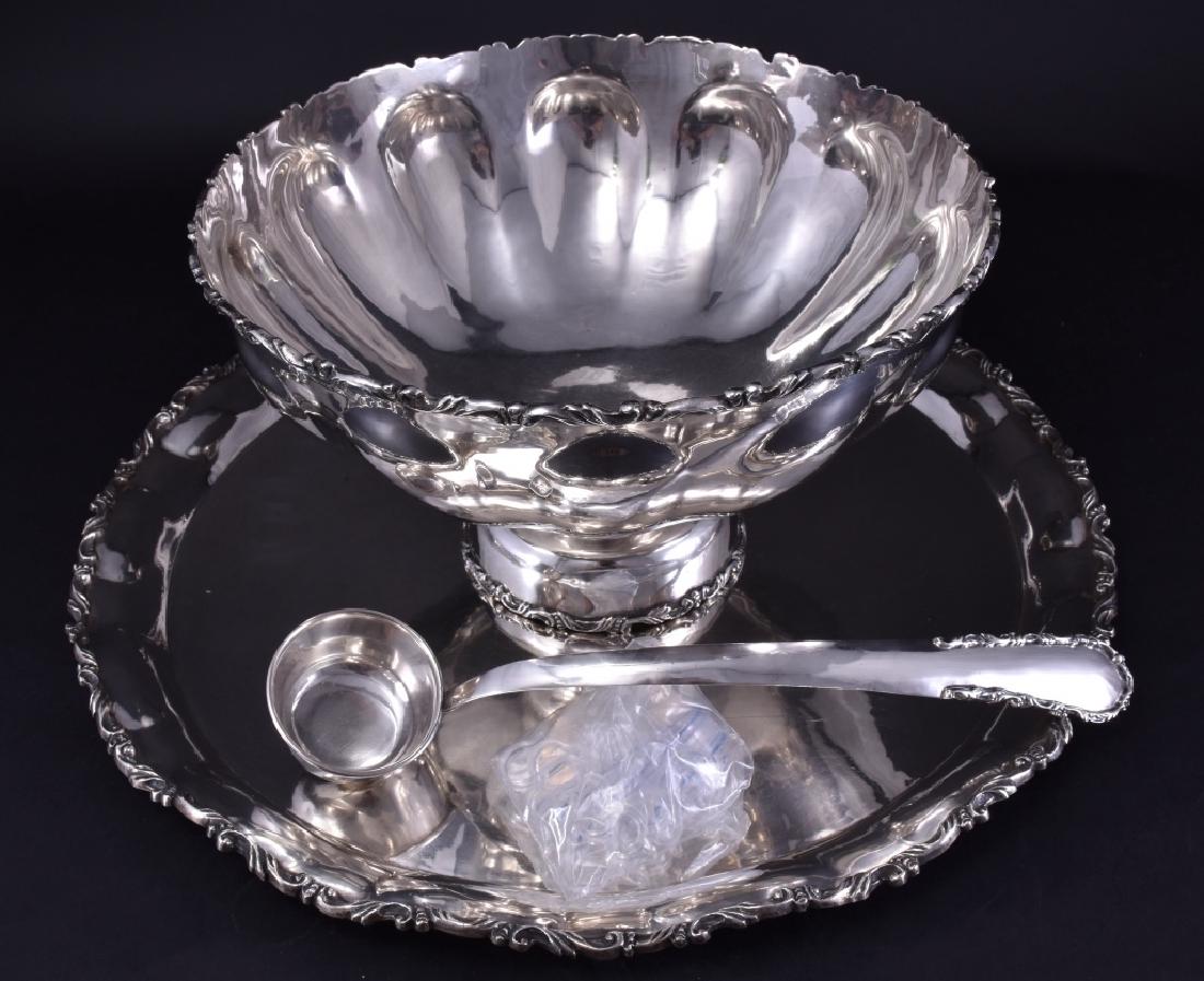 California Sterling Punch Bowl, Ladle & Tray (1 of 3)