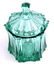 Fenton Green Covered Candy Dish - 2
