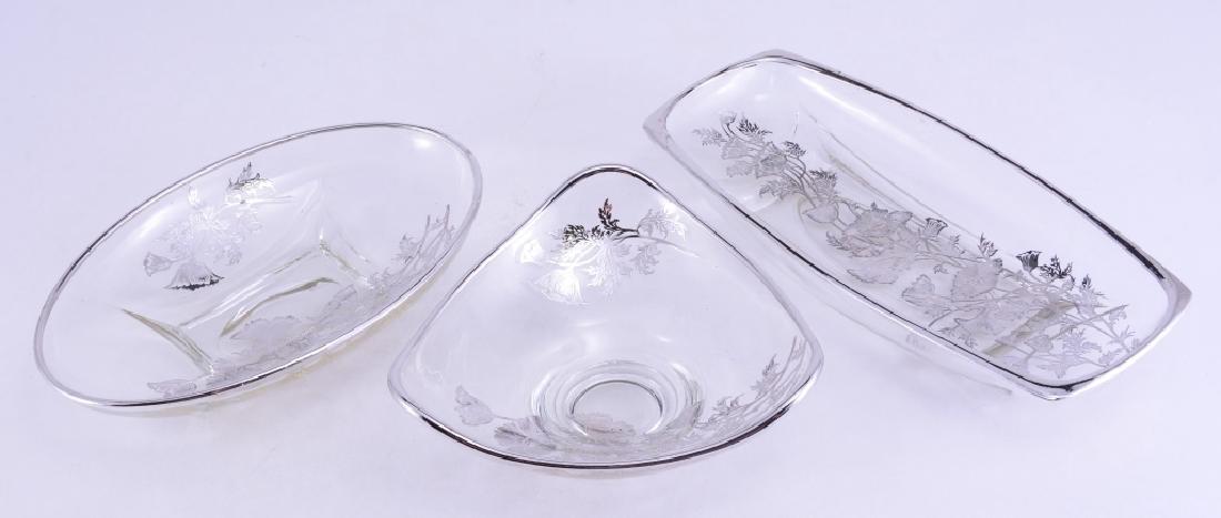 Silver Overlay Celery, Oval & Triangle Dishes (1 of 5)