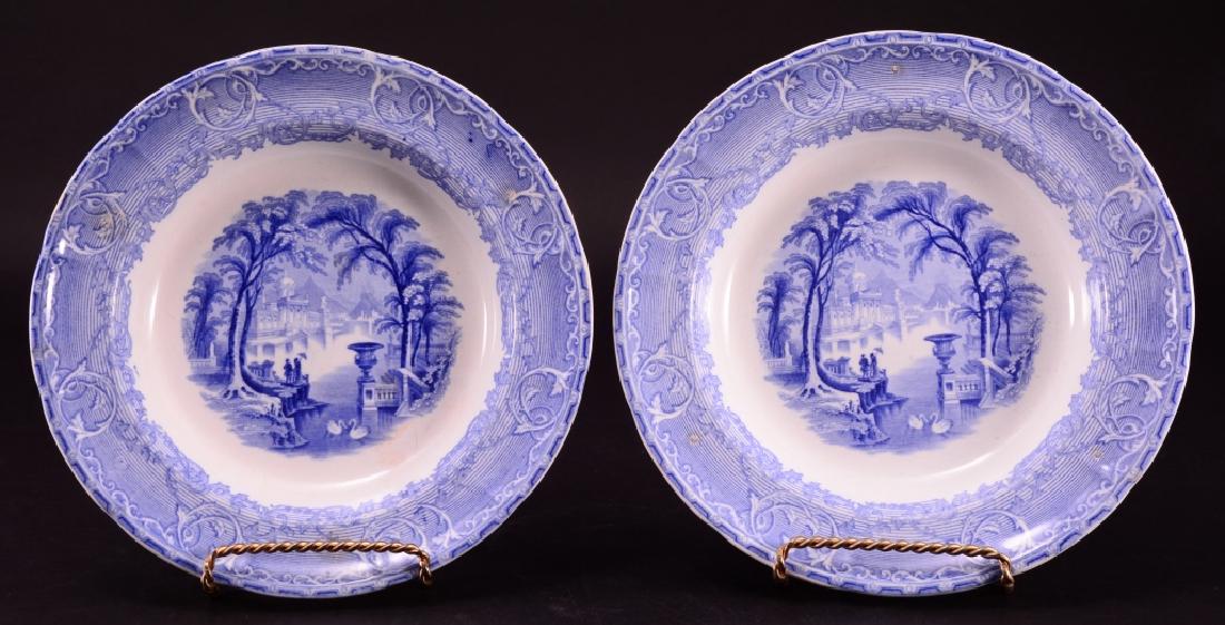 Two Venus Pearl Stone Ware Bowls: Podmore Walker (PW & Co.), 10" diameter bowls.