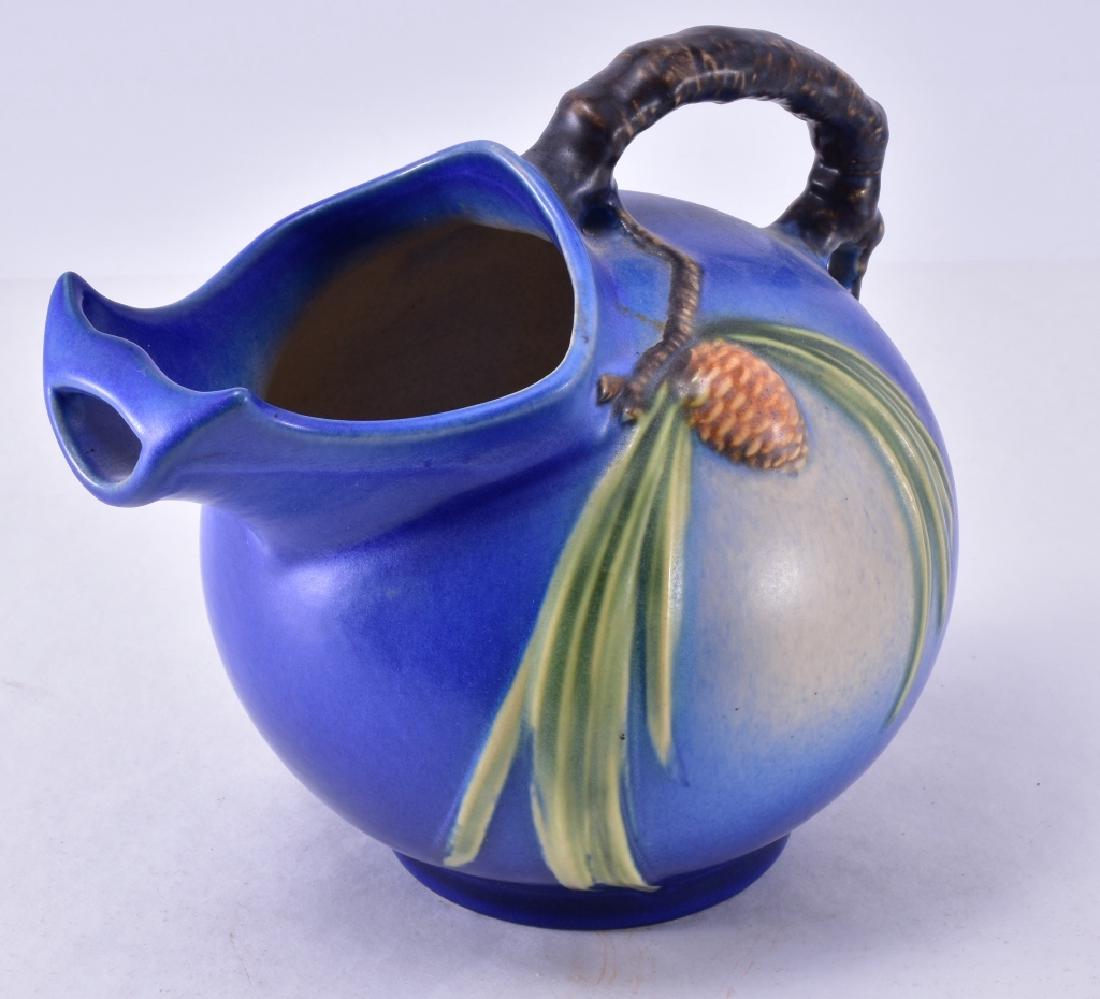 Roseville 1321 Blue Pinecone Pitcher (1 of 4)