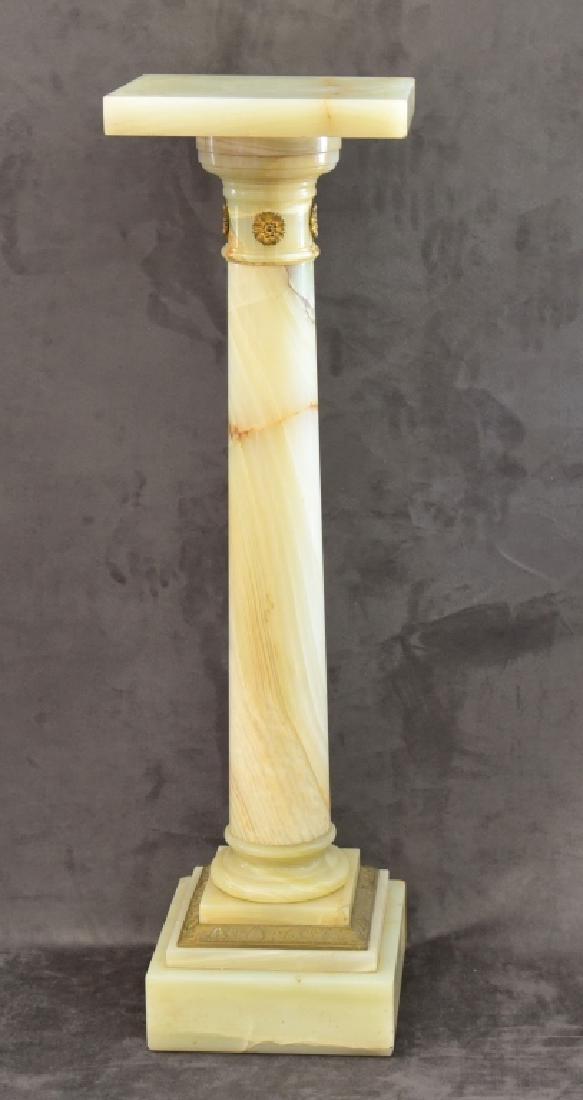 Antique Alabaster Plant Stand (1 of 3)