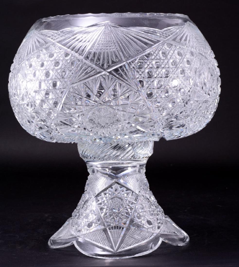 Cut Glass Punch Bowl & Stand (1 of 4)