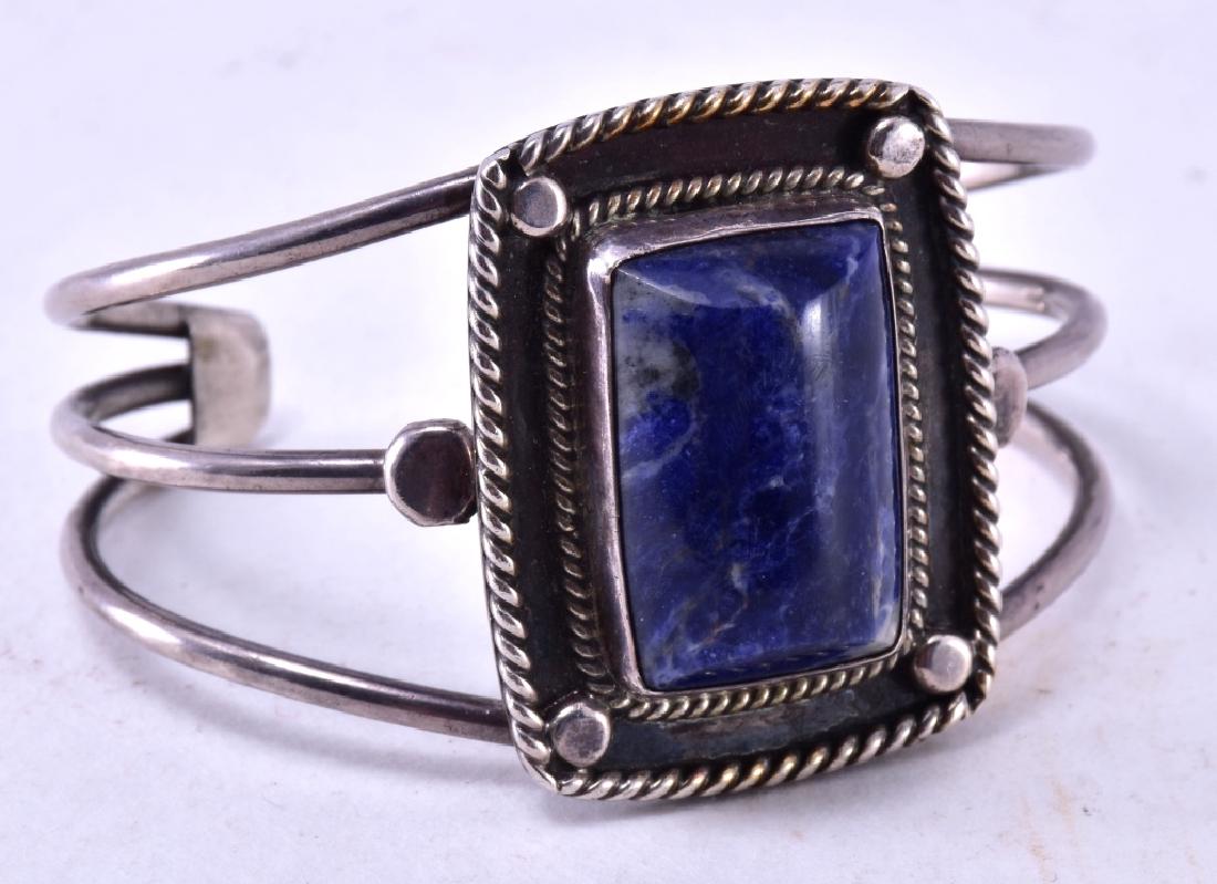 Ramon Sterling & Lapis Cuff Bracelet (1 of 3)