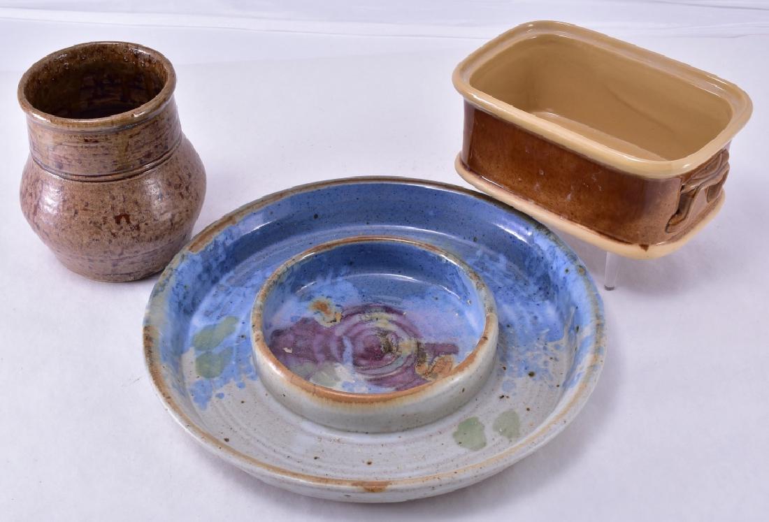 Signed Vase, Chip & Dip & English Box Dish (1 of 3)