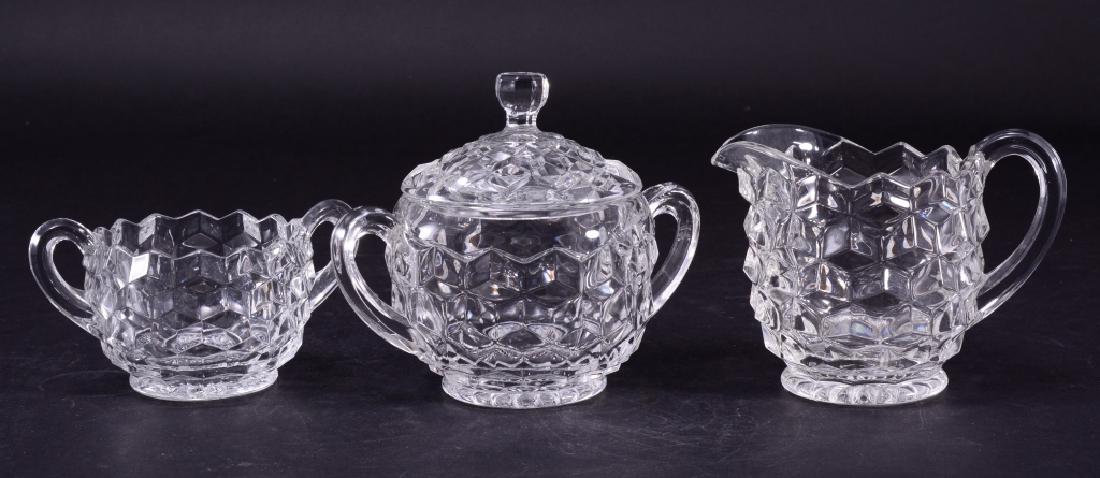 Fostoria American #183 & 184 Large Sugar & Creamer (1 of 3)