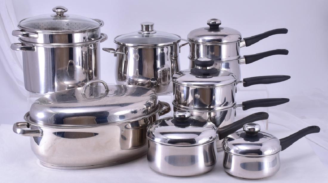 7 Covered Stainless Roaster & Pots (1 of 5)