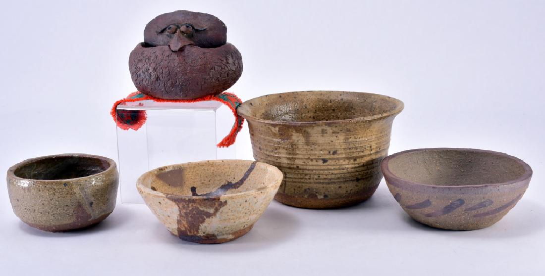 Pottery Lot Inc. Oval w/Face on Lid (1 of 4)