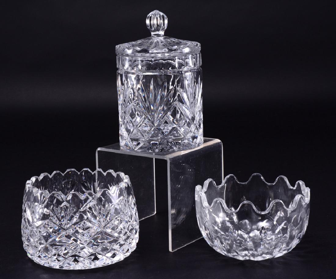 Pressed Glass Covered Jar & Two Bowls (1 of 6)