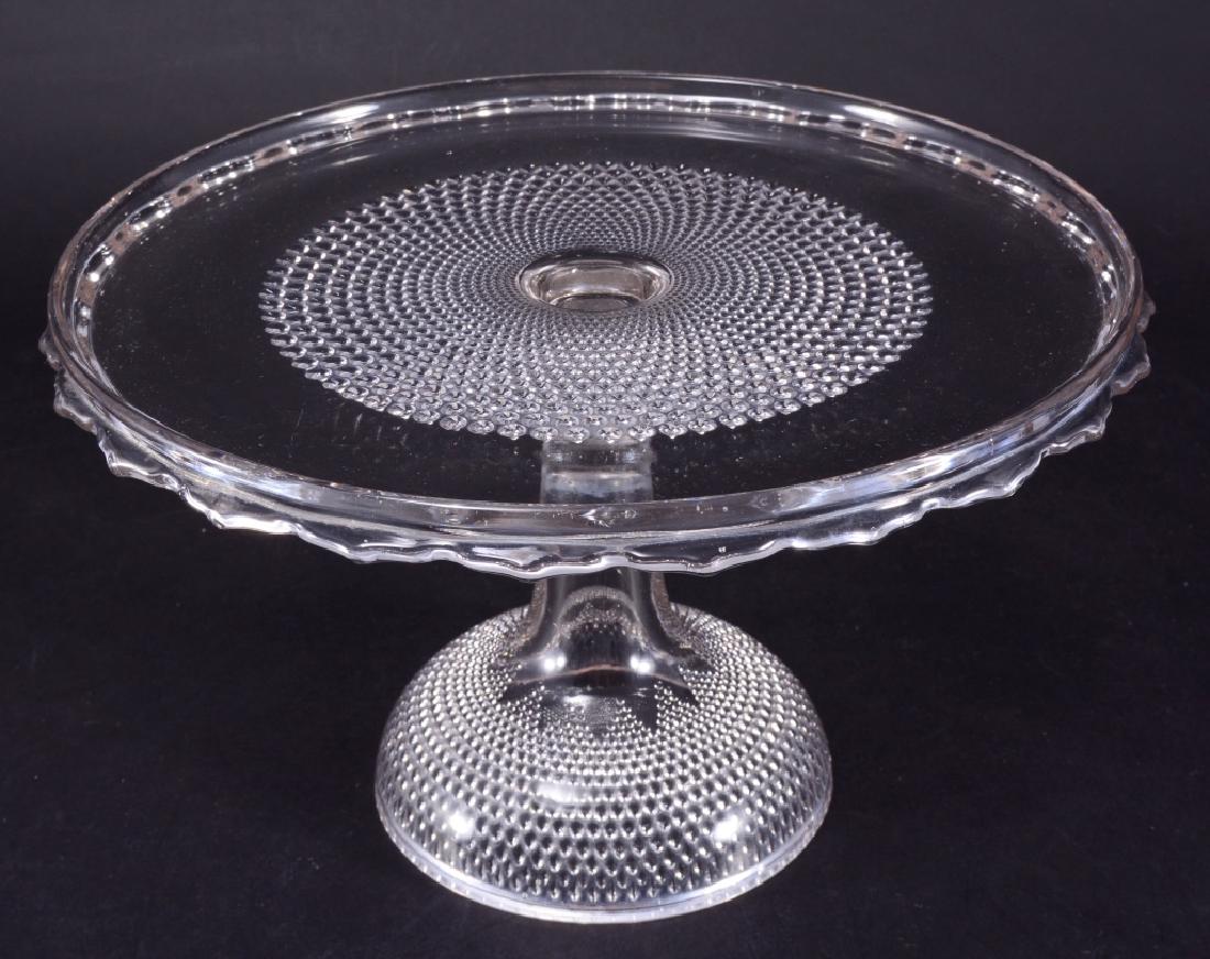 Dewdrop w/Star EAPG Cake Stand: Campbell & Jones Co., 187, non flint, 11" diameter x 7" high.