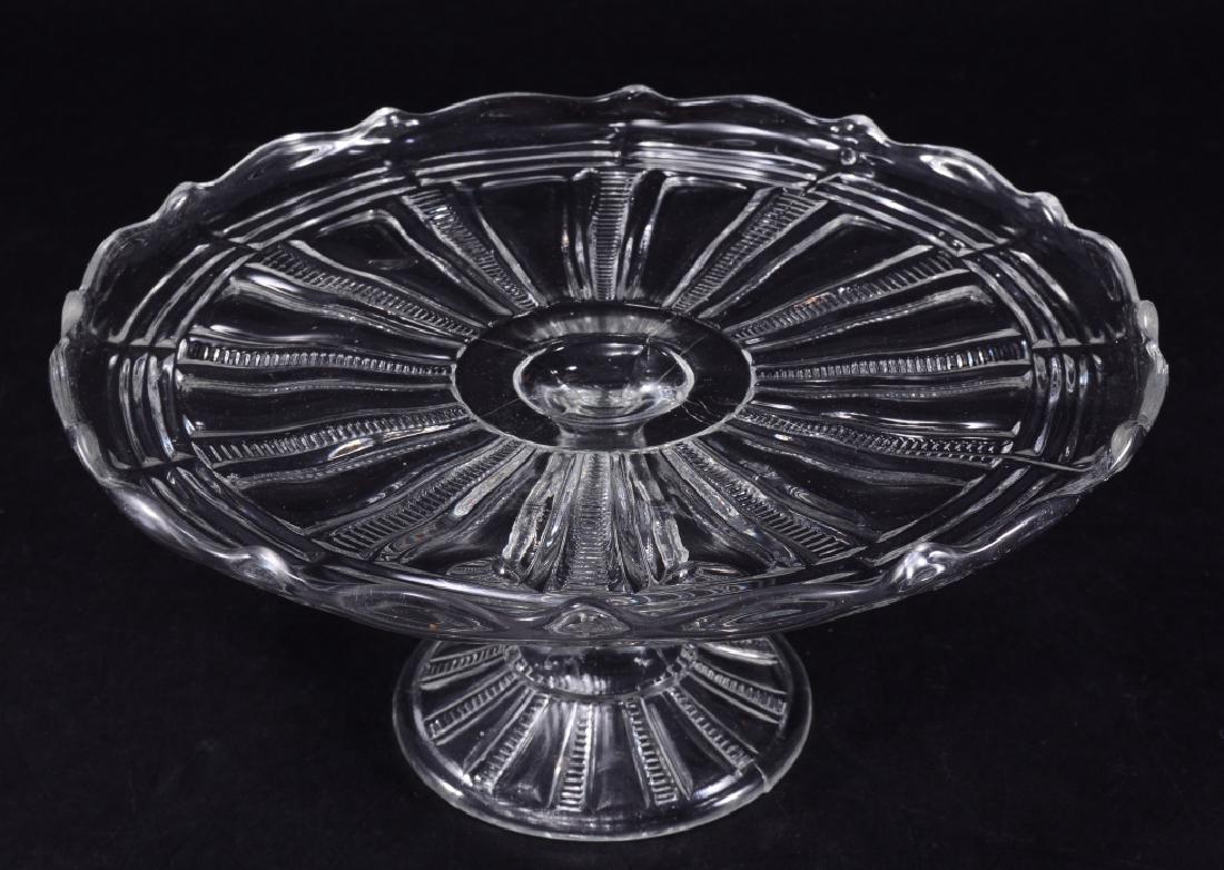 ZIPPER EAPG Cake Stand: Richards & Hartley, 1880's, 9.25" diameter x 4.5" high.