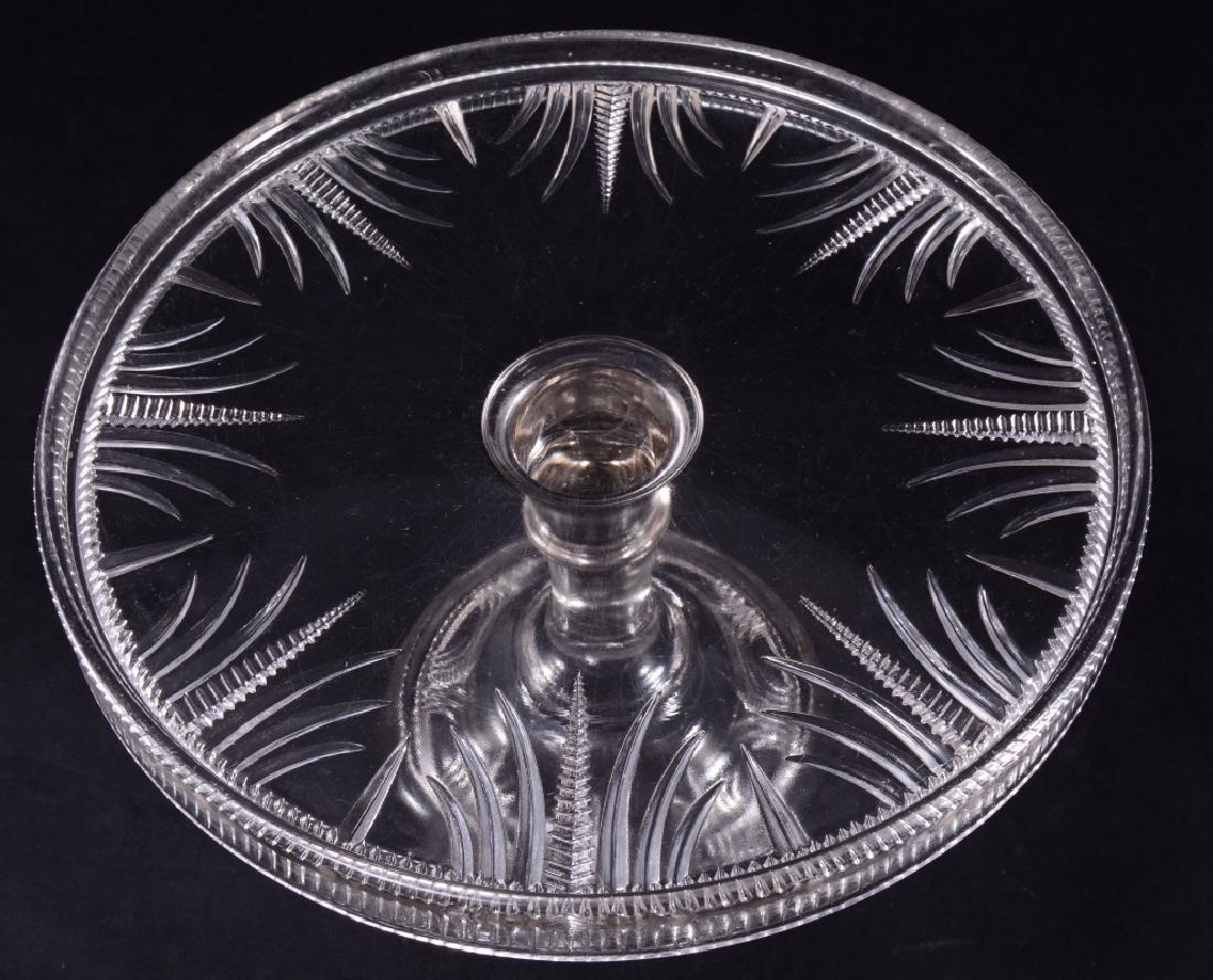 Marsh Fern EAPG Cake Stand: Riverside Glass Co. #327, Wellsburg, WV, 1889, 9.5" diameter x 6" high.