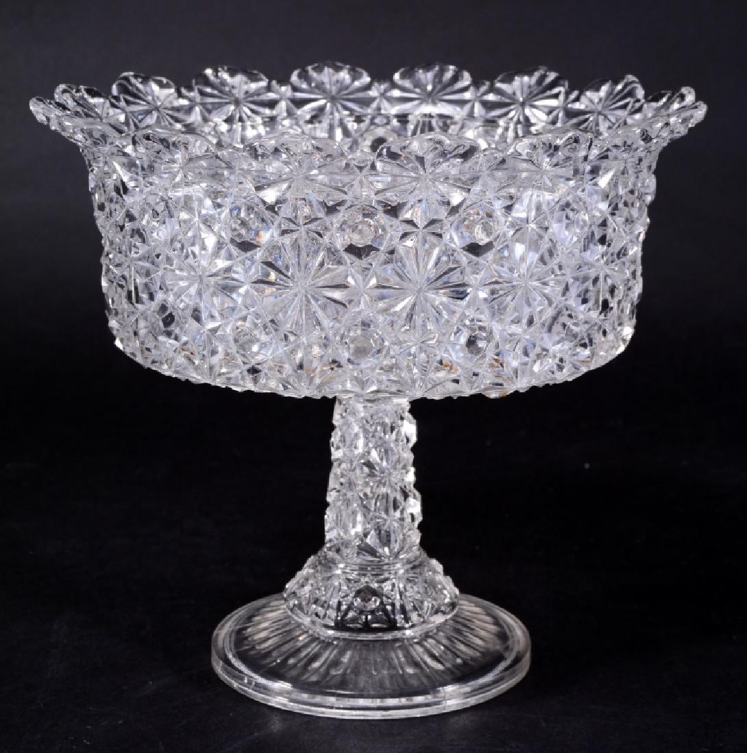 Daisy & Button Compote: 8.25" diameter x 7.5" high.