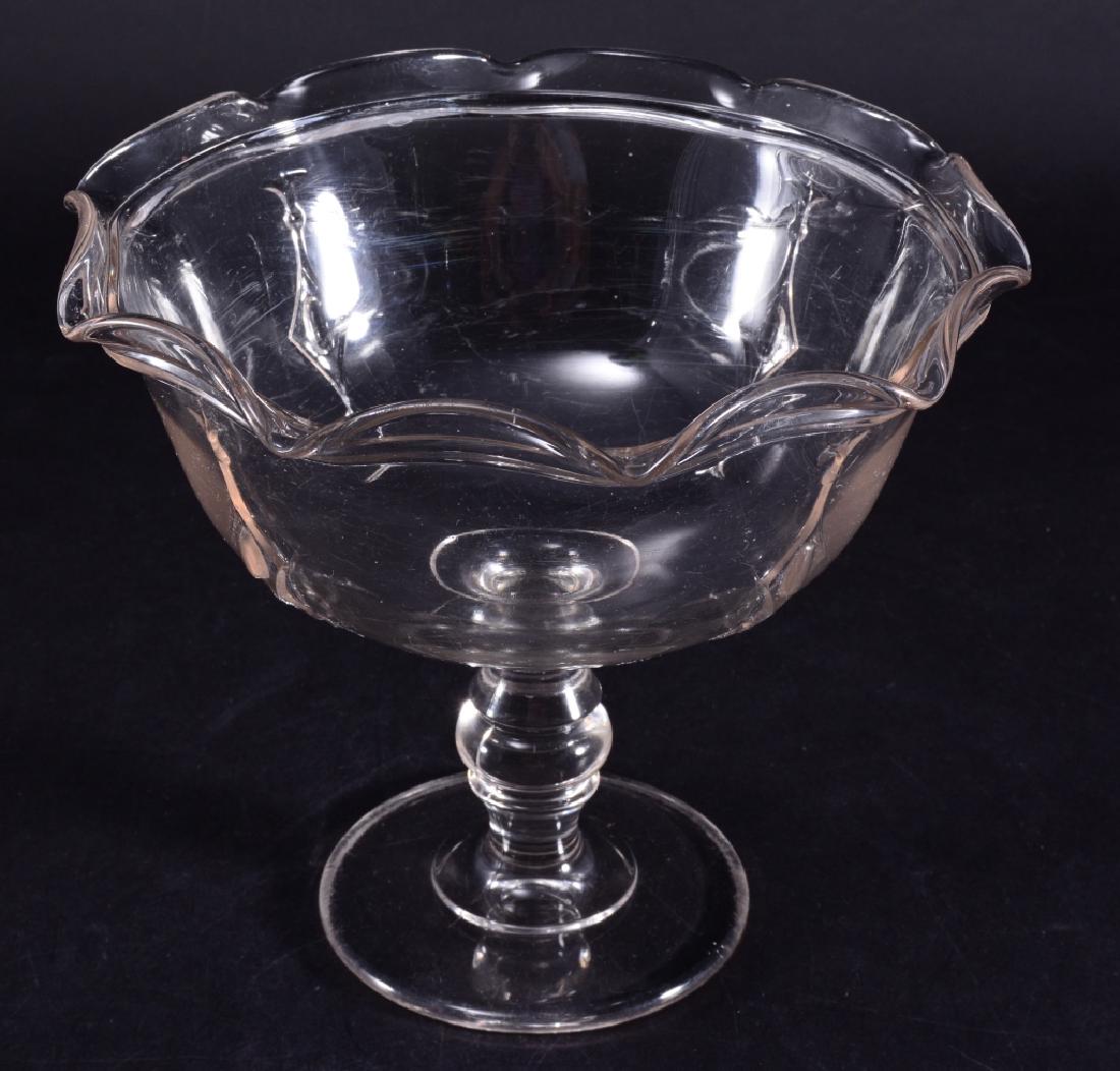 Ruby EAPG Compote: Designed by Andrew H. Boggs, LaBelle Glass Co, 1878, 9" diameter x 8.25" high.
