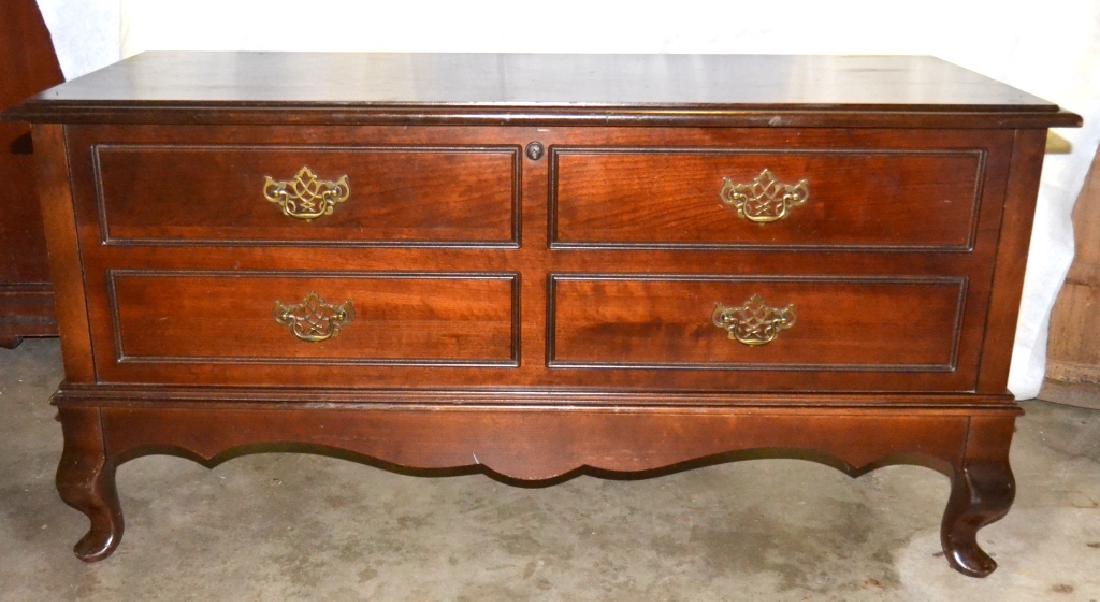 Traditional Lane Cedar Chest: 44" wide x 17 1/8" deep x 22 1/8" tall.