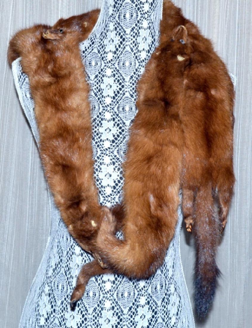 4-Mink Full Pelt Collar: 51" long.