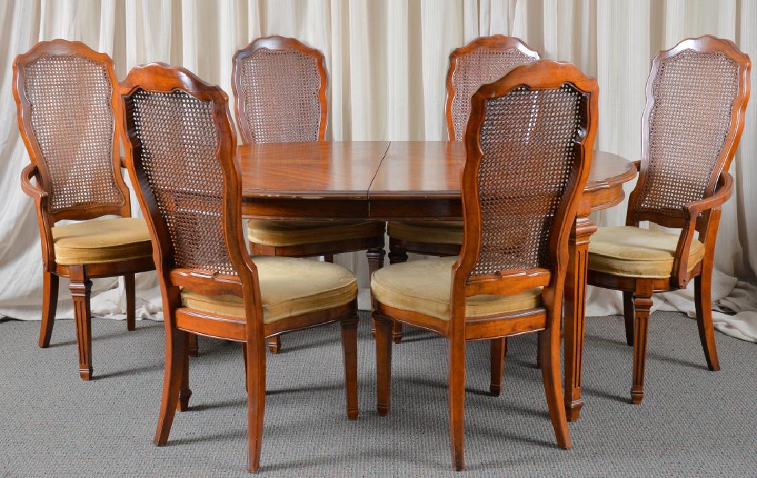 Dining Table w/6 Stanley Cane Back Chairs