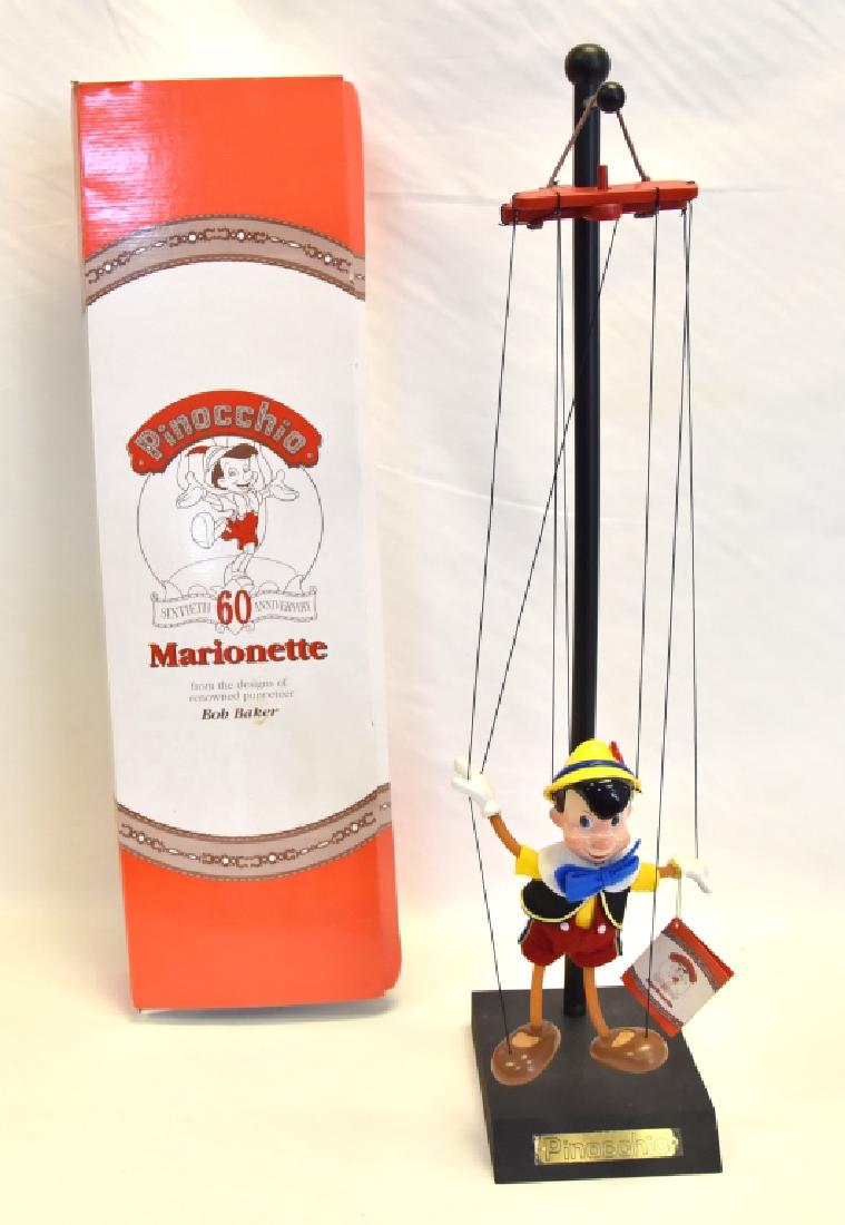 Bob Barker 60th Anniversary Pinocchio Marionette: Limited Edition mint in box, puppet on stand, puppet approximately 10" tall.