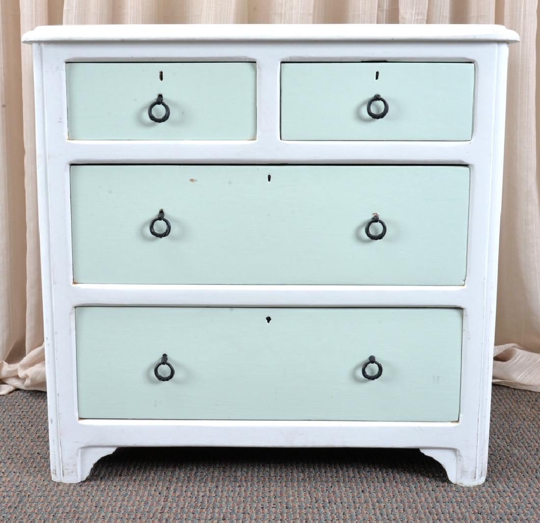 Painted 4-Drawer Chest (1 of 2)