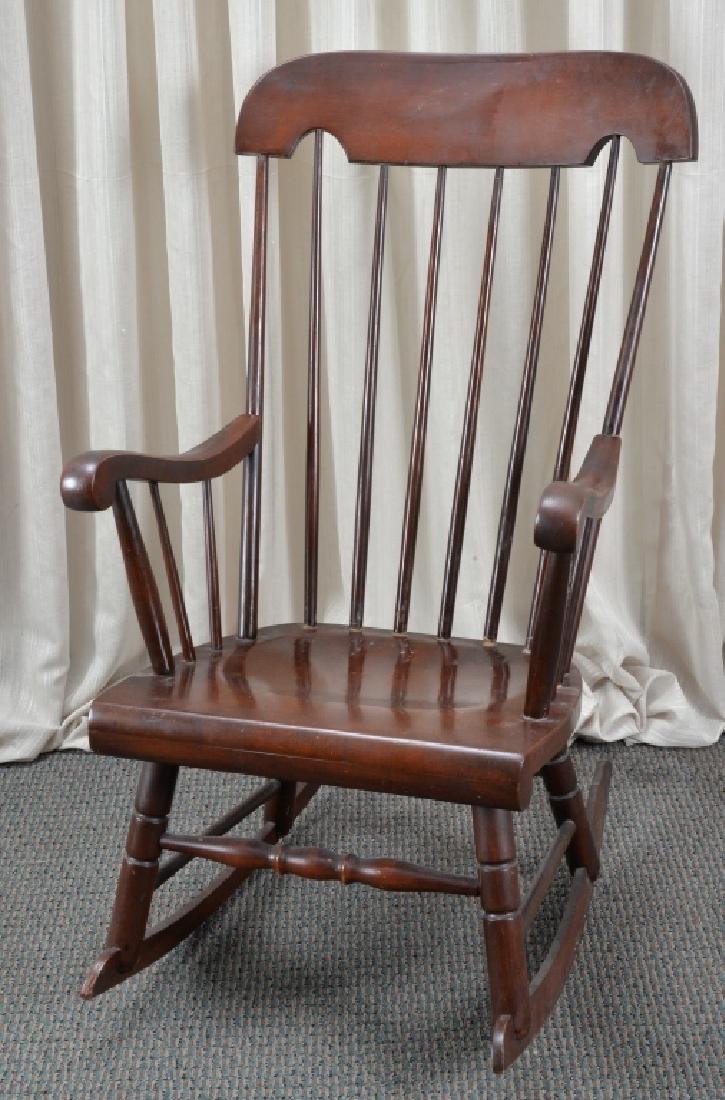 Saddle Seat Rocker: 42" center back height.