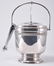 Silverplate Ice Bucket w/Tongs & Trays - 7